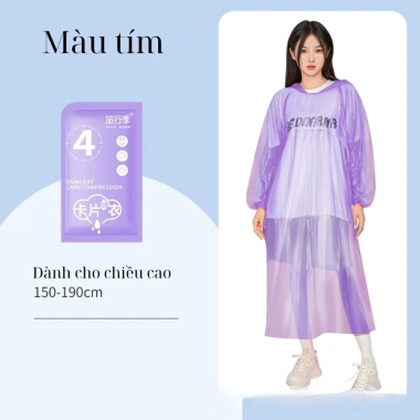 Áo Mưa Giấy Dùng 1 Lần Gấp Gọn 7 Màu Bỏ Túi Du Lịch Dã Ngoại 15.000₫