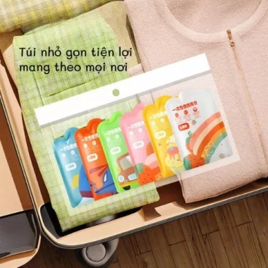 Áo Mưa Giấy Dùng Một Lần Cho Bé – Nhỏ Gọn, Bỏ Túi Tiện Lợi, Túi Đựng Đẹp, 11.250 VND 7