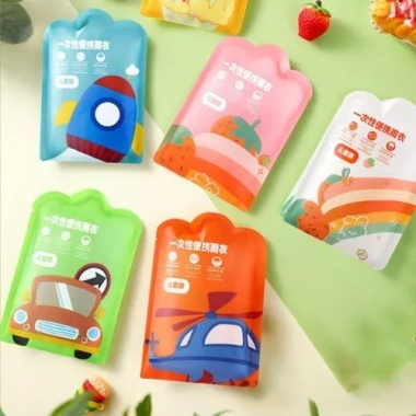 Áo Mưa Giấy Dùng Một Lần Cho Bé – Nhỏ Gọn, Bỏ Túi Tiện Lợi, Túi Đựng Đẹp, 11.250 VND 9