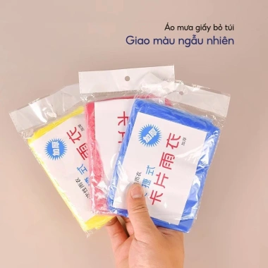 Áo Mưa Giấy Nylon Bỏ Túi Trong Suốt Dùng 1 Lần – Size Tiện Dụng, Giá 10.985₫