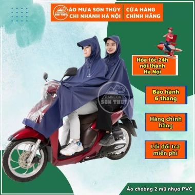 Áo Mưa Hai Mũ Nhựa PVC Chống Thấm 100% – Giá Ưu Đãi 170.000₫, Chính Hãng 4 Áo Mưa Hai Mũ Nhựa PVC Chống Thấm 100% – Giá Ưu Đãi 170.000₫, Chính Hãng 4