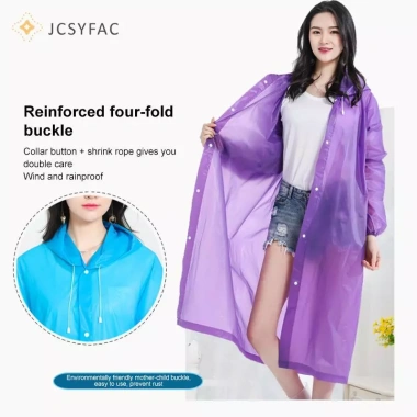 Áo mưa JCSYFAC chống thấm, thiết kế di động nhẹ, lý tưởng du lịch ngoài trời - 59.076₫