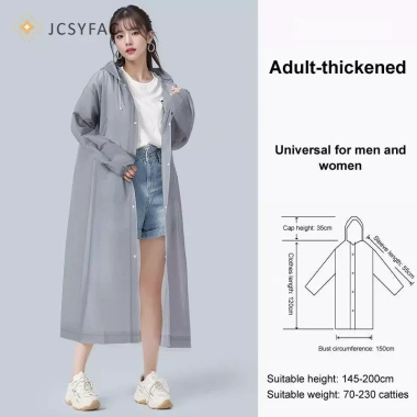Áo mưa JCSYFAC chống thấm, thiết kế di động nhẹ, lý tưởng du lịch ngoài trời - 59.076₫