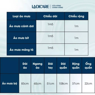 Áo mưa LADICARE măng tô vải da cá siêu bền, chống thấm, nam nữ đi xe máy – 169k