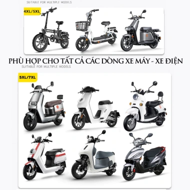 Áo mưa LD che phủ toàn thân cho xe máy, xe điện, tai gương, viền phản quang, kính chắn mưa siêu bền - Giảm còn 145.000 VND