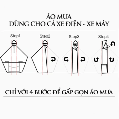 Áo mưa LD che phủ toàn thân cho xe máy, xe điện, tai gương, viền phản quang, kính chắn mưa siêu bền - Giảm còn 145.000 VND