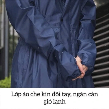 Áo mưa măng tô 2 lớp Mỹ Nhi - Chống nước, chống rét, chống tạt - Giá 295.000đ