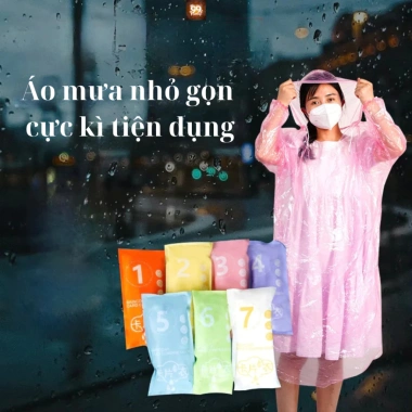 Áo mưa mini nén chân không dùng một lần, gọn nhẹ dạng thẻ, tiện lợi tái sử dụng 9.900₫ 8 Áo mưa mini nén chân không dùng một lần, gọn nhẹ dạng thẻ, tiện lợi tái sử dụng 9.900₫ 8