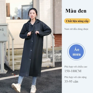 Áo mưa một người dáng dài, chất liệu chống thấm, dùng một lần – 43.000₫