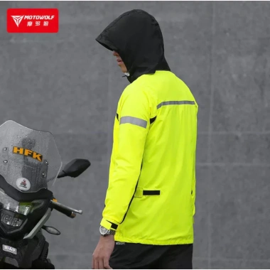 Áo mưa Motowolf chính hãng – Bộ xanh dạ quang/đen, siêu nhẹ, chống thấm, giá ưu đãi 679.000đ 5