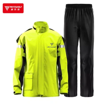 Áo mưa Motowolf chính hãng – Bộ xanh dạ quang/đen, siêu nhẹ, chống thấm, giá ưu đãi 679.000đ 9