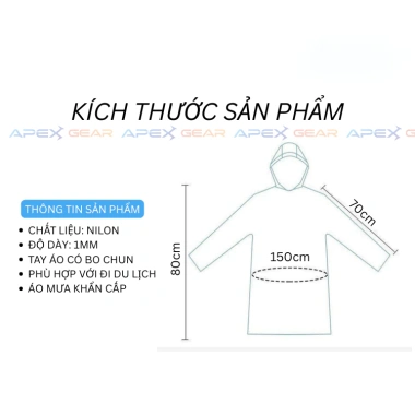 Áo Mưa Nén Gọn Dùng 1 Lần: Tiện Lợi Bỏ Túi, Cho Người Lớn & Trẻ Em, Giá 40.000đ