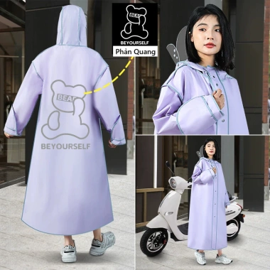Áo Mưa Người Lớn Nam Nữ Vải Eva Cao Cấp Không Hôi Nhựa - Khóa Kéo, Cúc Bấm, Đeo Cặp - Giá 188.999 VND