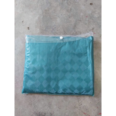 Áo mưa nhựa cao cấp cánh dơi caro 1m4 - Siêu bền, rộng dài, có kính đèn xe ban đêm 4
