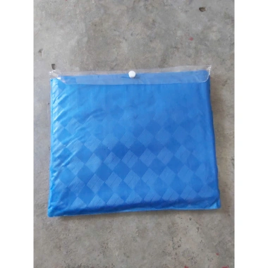 Áo mưa nhựa cao cấp cánh dơi caro 1m4 - Siêu bền, rộng dài, có kính đèn xe ban đêm 6
