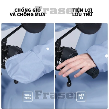 Áo Mưa Nhựa Kendo Thiết Kế Nhật Bản - Vỏ Bọc Tay, Màn Hình Ẩn, Chống Thấm