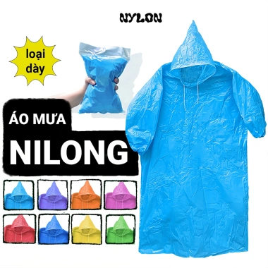 Áo Mưa Nilong Dùng 1 Lần Nylon Nhẹ Gọn, Tiện Lợi Nhiều Màu Giá 11.000 VND