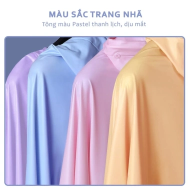 Áo mưa nửa trước trong suốt mẹ & bé, che phủ, kèm kính, giảm còn 79.000₫