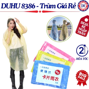 Áo Mưa Nylon Gấp Gọn Dùng 1 Lần Tiện Lợi Bỏ Túi, Bỏ Cốp Xe – Siêu Dai Giá 20.000₫