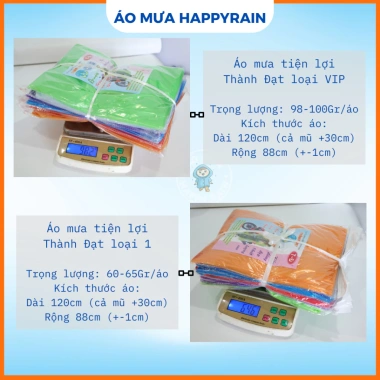 Áo Mưa Nylon Thành Đạt VIP 100g & Loại 1 60g - Chống Nước, Nhẹ Gọn, Giá 84k
