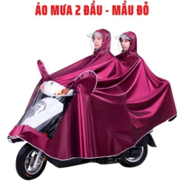 Áo Mưa Phản Quang Xe Máy 1-2 Người Che Toàn Thân + Kính Chắn Mưa Giá 82k Giảm Sốc