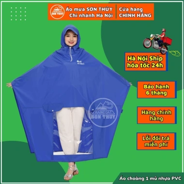 Áo mưa PVC Sơn Thủy CKA - Kiểu cánh dơi 1 mũ, giá ưu đãi 138.000đ