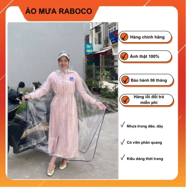 Áo mưa Raboco big size nam nữ nhựa vân kẻ PVC siêu dai - Giá chỉ 104.600₫ 10