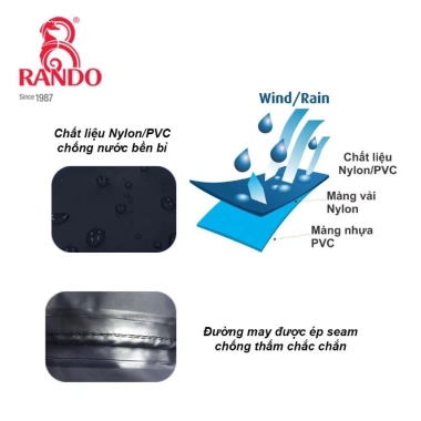 Áo Mưa RANDO RB2 Cao Cấp, Không Thấm Nước, Bền Bỉ, Unisex, Giá 595.000₫