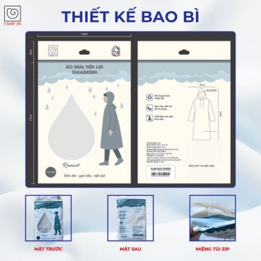 Áo Mưa S'BABY Tiện Lợi Dùng Nhiều Lần, Chống Nước, Nhỏ Gọn, Phù Hợp Du Lịch - 21.000₫