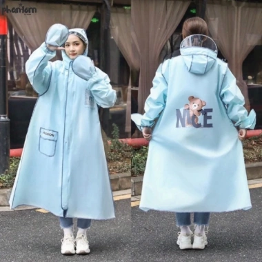 Áo mưa thời trang gấu Nice có khoá kéo tiện lợi, đi xe máy, xe đạp cao cấp 5 Áo mưa thời trang gấu Nice có khoá kéo tiện lợi, đi xe máy, xe đạp cao cấp 5
