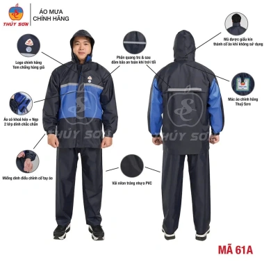 Áo mưa Thủy Sơn 2 lớp size M-3XL, chất lượng VIP, chống thấm nước, thích hợp đi phượt, xe máy, giảm giá 295.000₫