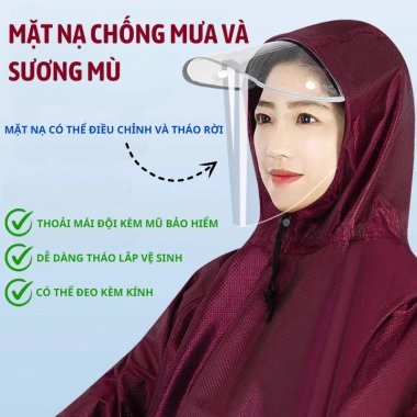 Áo mưa TOM&TOM cho xe máy kín người da cá cao cấp chống thấm siêu bền - 116k