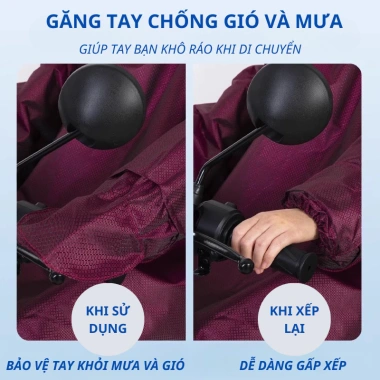 Áo mưa TOM&TOM cho xe máy kín người da cá cao cấp chống thấm siêu bền - 116k