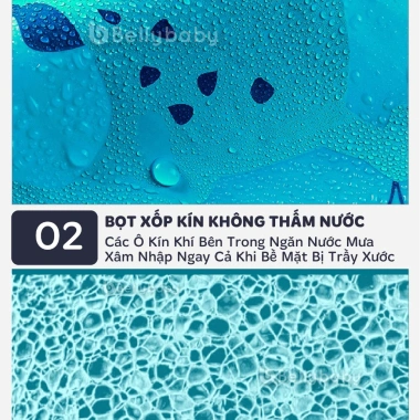 Áo mưa trẻ em Belly Baby EVA an toàn, ngăn đựng balo, phù hợp bé trai & bé gái - Giá 189.000₫