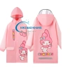 Áo Mưa Trẻ Em Cài Nút Hoạt Hình Dễ Thương, Chống Thấm, Ngăn Balo & Kính, 69.300đ 5