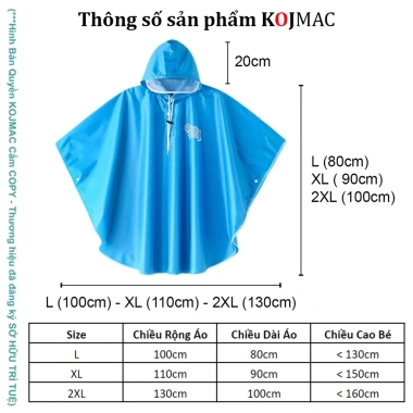 Áo Mưa Trẻ Em Cánh Dơi Vải Dù Cao Cấp - Tặng Túi Đựng, Phù hợp Học Sinh Tiểu Học 5‑12 tuổi, Giá Ưu Đãi 200.126₫ 6