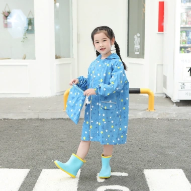 Áo mưa trẻ em dày chống mài mòn, ba lô không gian, poncho dài cho thanh thiếu niên - Giá 519k