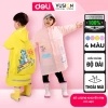Áo Mưa Trẻ Em DELI - Phản Quang An Toàn, Ngăn Đeo Ba Lô, Nhiều Màu, Tặng Hộp Màu