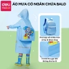 Áo Mưa Trẻ Em DELI - Phản Quang An Toàn, Ngăn Đeo Ba Lô, Nhiều Màu, Tặng Hộp Màu 6