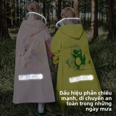 Áo mưa trẻ em hình khủng long có vành, phản quang, che balo, chống thấm toàn thân – Giá chỉ 356.383₫ 4 Áo mưa trẻ em hình khủng long có vành, phản quang, che balo, chống thấm toàn thân – Giá chỉ 356.383₫ 4