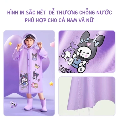 Áo mưa trẻ em hoạt hình chống thấm nước, chắn gió, gấp gọn - Giá chỉ 78.000đ 4 Áo mưa trẻ em hoạt hình chống thấm nước, chắn gió, gấp gọn - Giá chỉ 78.000đ 4