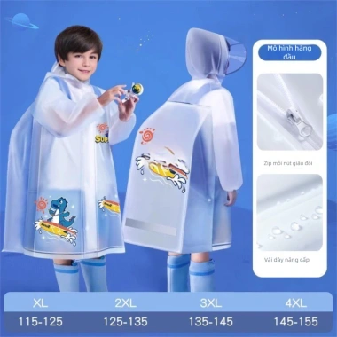 Áo mưa trẻ em Kuromi toàn thân chống thấm, khóa kéo bền, che balo tiện lợi, giá 312.485₫ 3 Áo mưa trẻ em Kuromi toàn thân chống thấm, khóa kéo bền, che balo tiện lợi, giá 312.485₫ 3