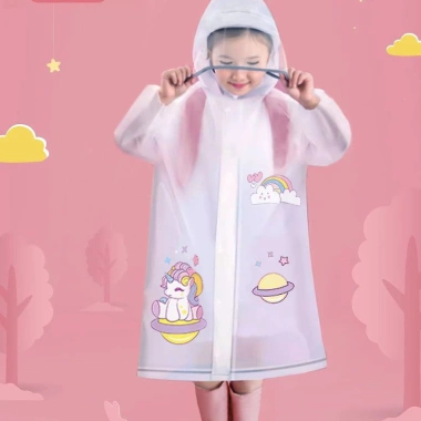 Áo mưa trẻ em Kuromi toàn thân chống thấm, khóa kéo bền, che balo tiện lợi, giá 312.485₫