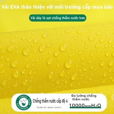 Áo mưa trẻ em siêu chống thấm, ngăn đựng cặp balo, phù hợp 3‑12 tuổi – 159.345₫