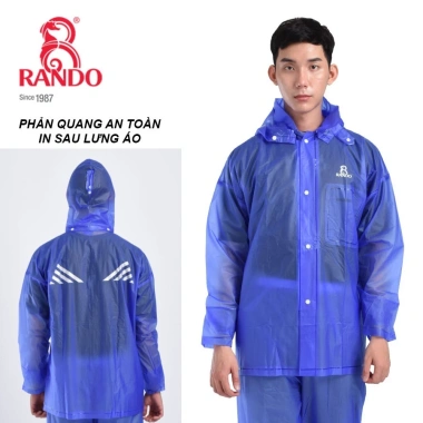 Áo mưa trong màu RANDO chính hãng cho phượt Siêu nhẹ, không thấm nước, chỉ 193.000đ