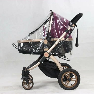 Áo mưa trong suốt 2.024 đa năng cho xe đẩy - Chống thấm, chắn gió lá, dây kéo mở 6