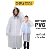 Áo Mưa Trong Suốt Deli DL553.010/011 - Chống Thấm Cao Cấp, Dáng Dài Thời Trang cho Người Lớn & Trẻ Em, 95.000 VND