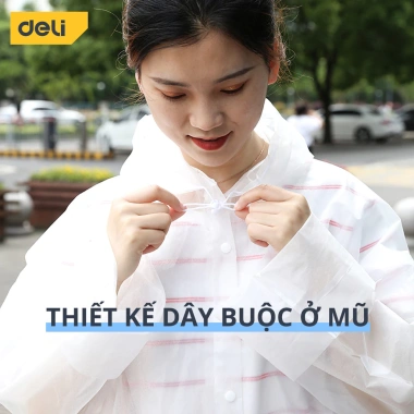 Áo Mưa Trong Suốt Deli DL553.010/011 - Chống Thấm Cao Cấp, Dáng Dài Thời Trang cho Người Lớn & Trẻ Em, 95.000 VND 5 Áo Mưa Trong Suốt Deli DL553.010/011 - Chống Thấm Cao Cấp, Dáng Dài Thời Trang cho Người Lớn & Trẻ Em, 95.000 VND 5