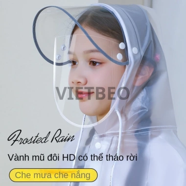 Áo Mưa Trong Suốt DIDOOGLT Dáng Dài Măng Tô Khoá Kéo Chống Thấm Cao Cấp 95k