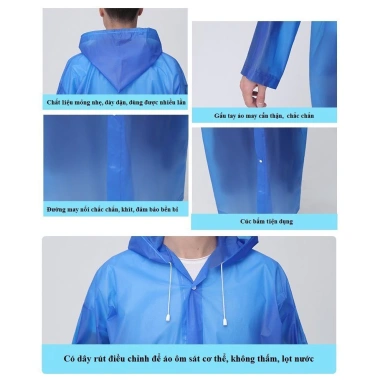 Áo Mưa Trong Suốt EVA Poncho Nam Nữ - Bảo Vệ Du Lịch, Đi Bộ Dài, Giá 34k 3 Áo Mưa Trong Suốt EVA Poncho Nam Nữ - Bảo Vệ Du Lịch, Đi Bộ Dài, Giá 34k 3